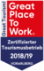 Great Place to Work 2018/2019 Great Place to Work 2018/2019